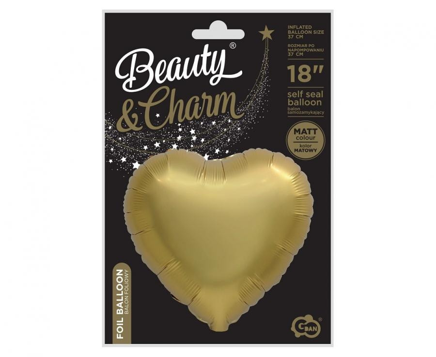 Balon foliowy B&C Serce matowe antyczne złoto 18" BS-HMAZ GoDan